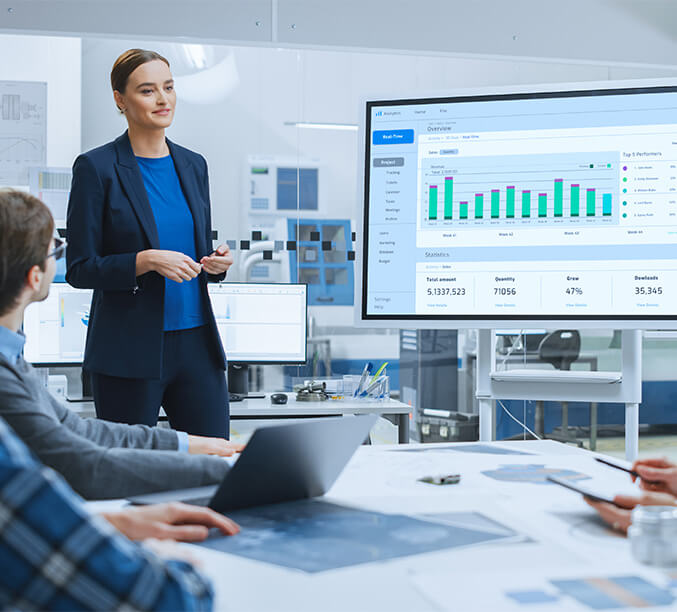 Business review consultant in Dubai analyzing financial documents to provide customized reporting solutions.