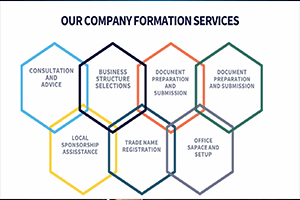 Infographic highlighting the benefits of setting up a free zone company in Dubai